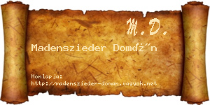 Madenszieder Domán névjegykártya